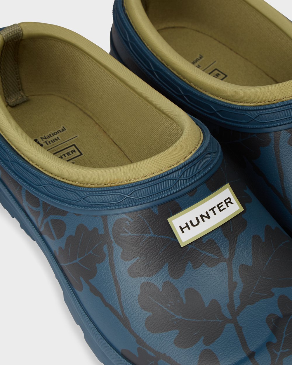 Zuecos National Trust Print Gardener Clog Hunter Mujer - Azules - 872143YWZ